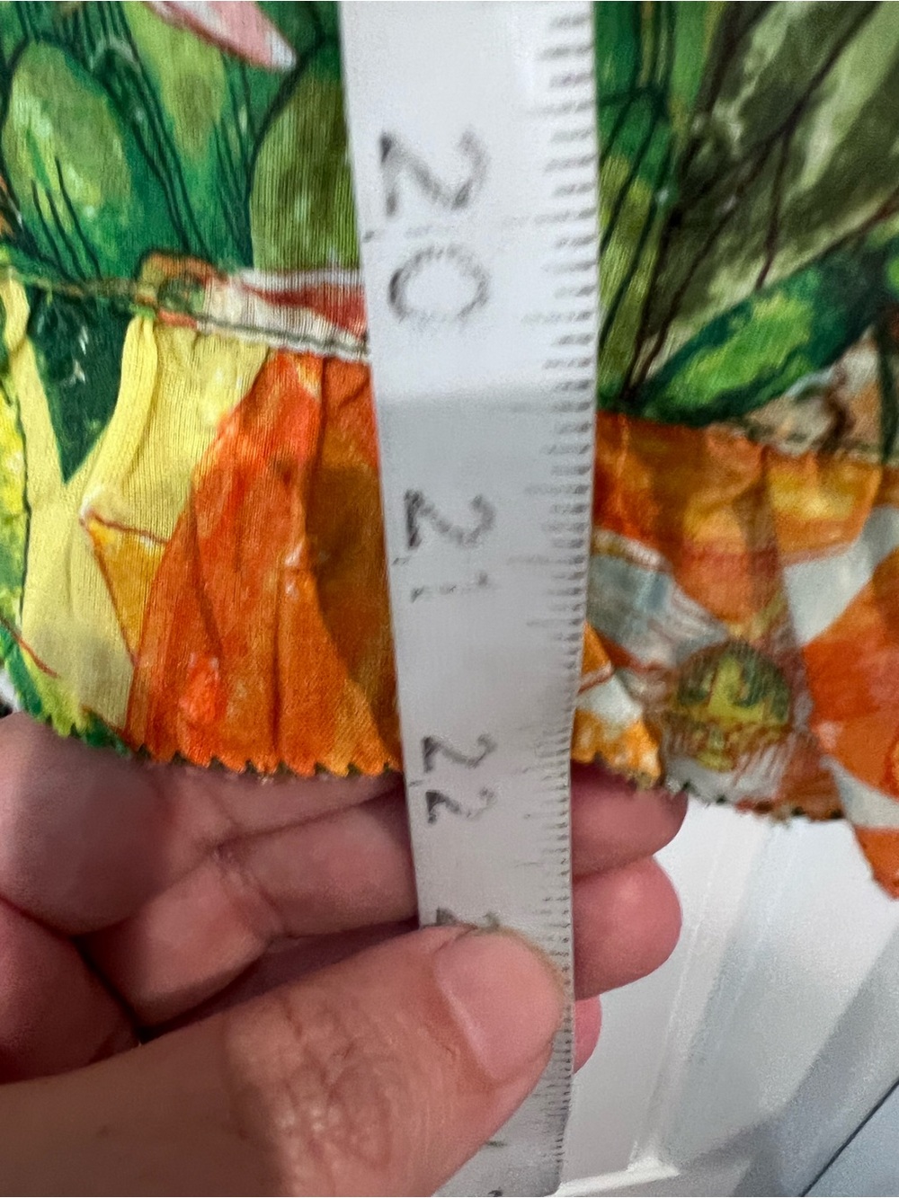 FARM Rio Tropical Botanical Ruffle-Sleeve Blouse Size Medium - Picture 11 of 16